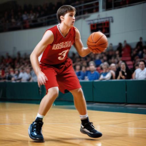 Basketbalový hráč v akci