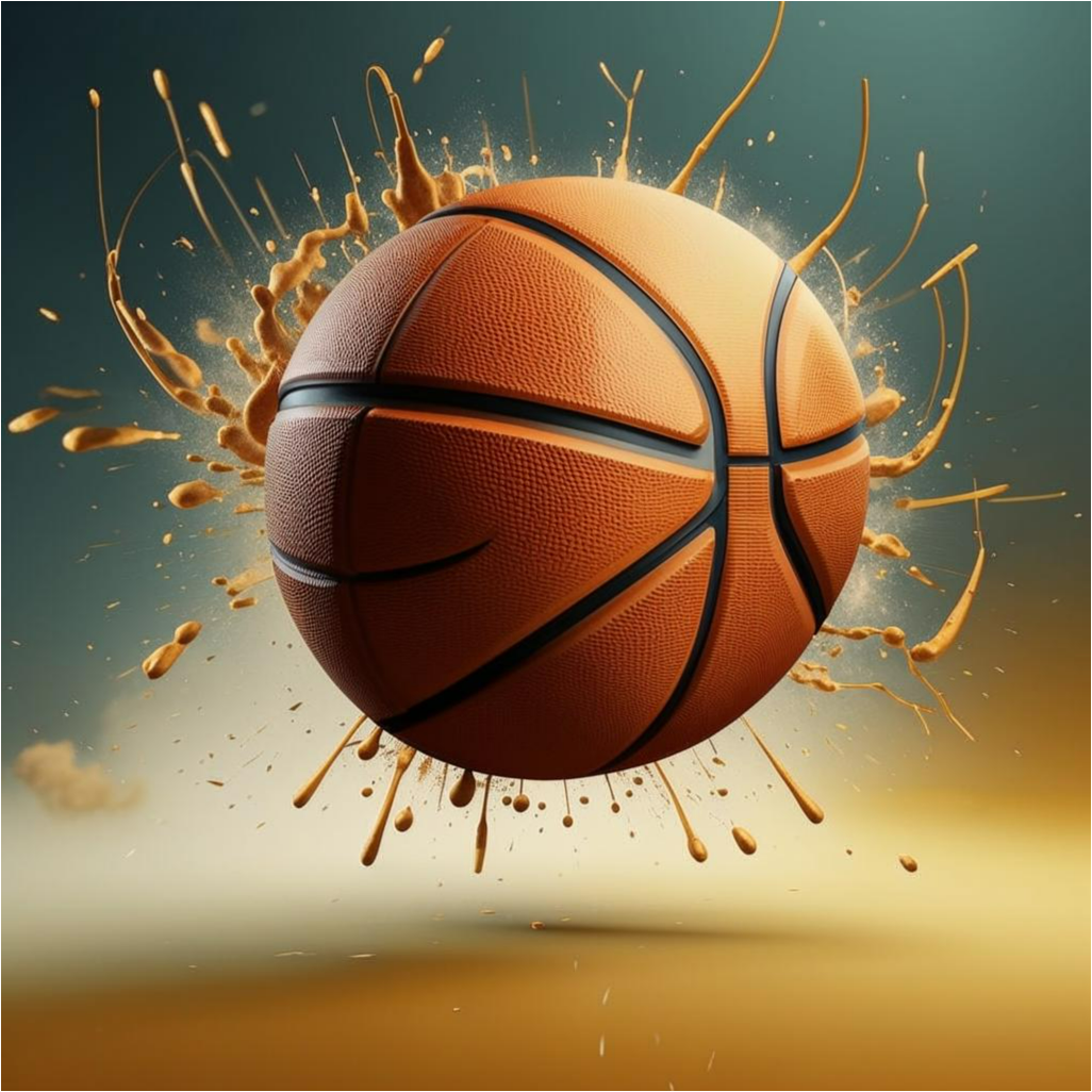 Basketbalový hráč v akci